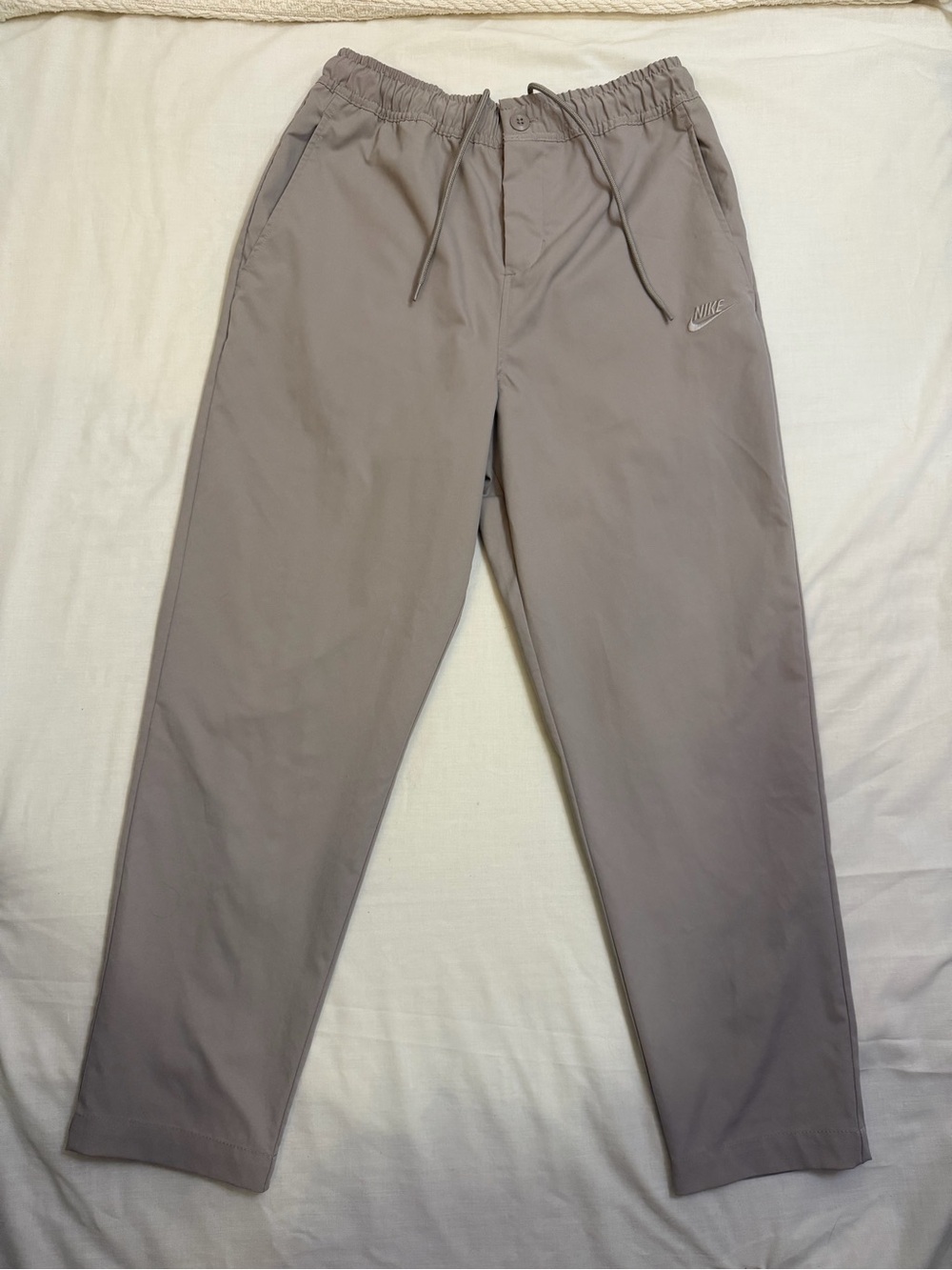 Nike Men’s Taupe Elastic-Waist Performance Pants